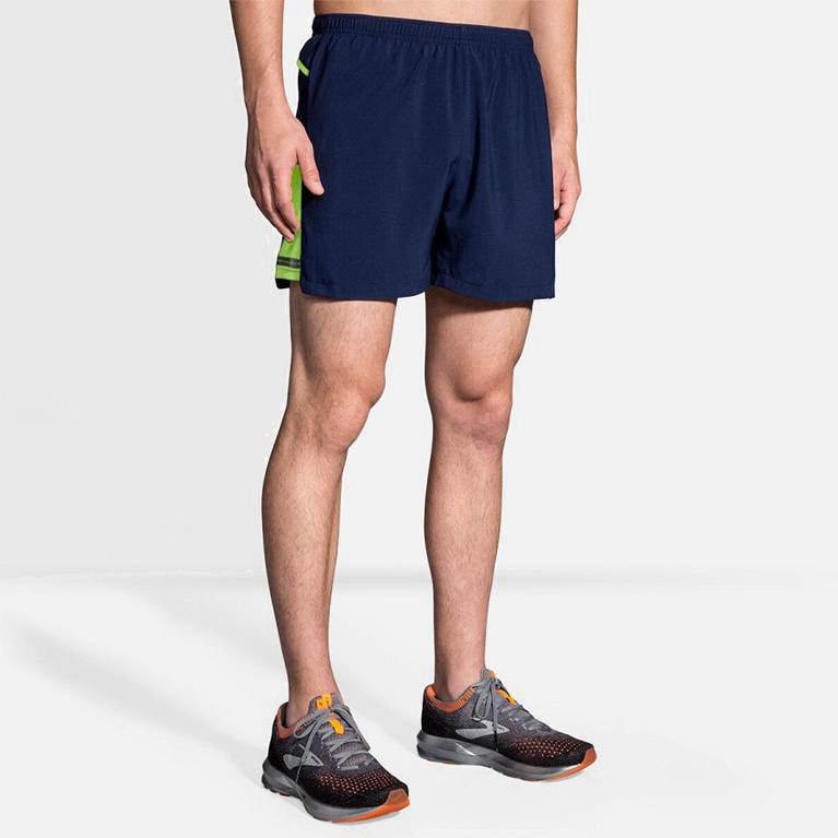 Brooks Sherpa 5 Mens Running Shorts - Blue - Philippines (037426VQT)